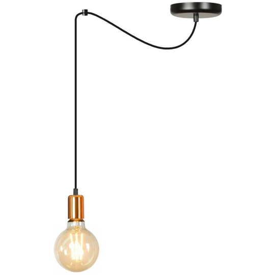 Emibig Spark Black Slim Pendant Ceiling Light 1x E27