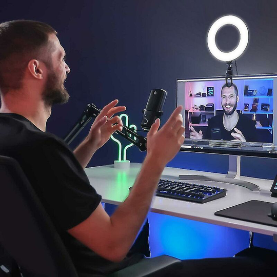 Benobby Kids - Ring Light For Monitor Clip On With Tripod Laptop Lights For Remote Working,Multi A,11