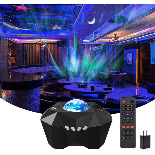 Led Star Projector Lamp, 55 Lighting Modes & Remote Control & Timer & Speaker & Bluetooth & Level 3 Brightness, Used