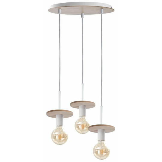 Keter Saturn Cluster Pendant Ceiling Light Natural, 30cm, 3x E27
