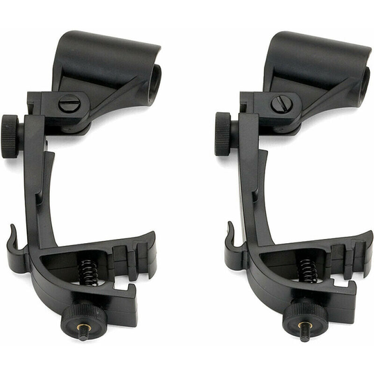 2x Drum Kit Microphone Clip Holders Tom/Snare Rim Clamp Stand Shockproof Mount