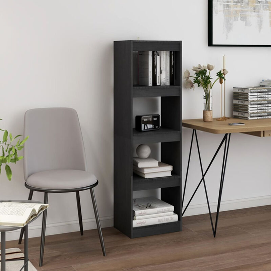 Asupermall - Book Cabinet Room Divider Grey 40x30x135.5 cm Pinewood