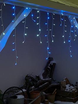 Festive Set Of 960 Snowing Icicle Outdoor Christmas Lights