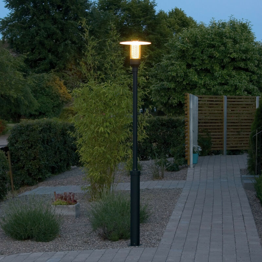 Konstsmide Nova Outdoor Classic Matt Black Lamp Post Light, IP44