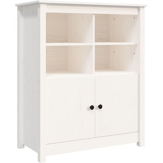 Sideboard White 83x41.5x100 cm Solid Wood Pine Vidaxl White