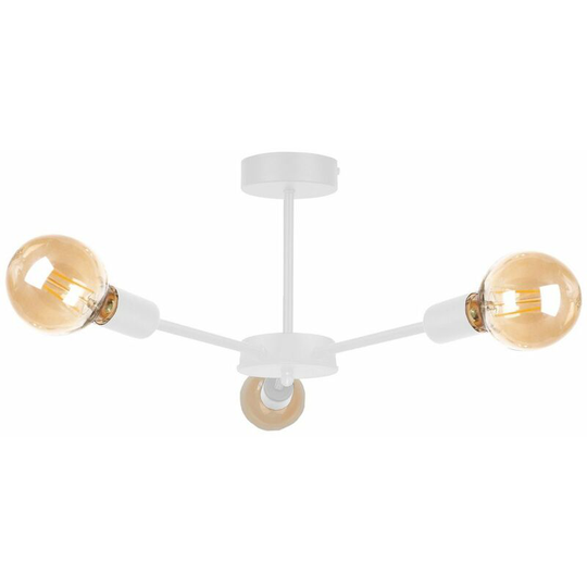 Keter Sun Multi Arm Semi Flush Ceiling Light White, 40cm, 3x E27