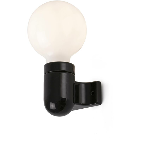 Faro Sera - Globe Wall Lamp Black 1 Light E27