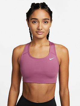 Nike Medium Support Swoosh Sports Bra - Light Purple