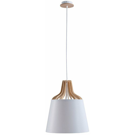 Keter Ivone Dome Pendant Ceiling Light White, 38cm, 1x E27