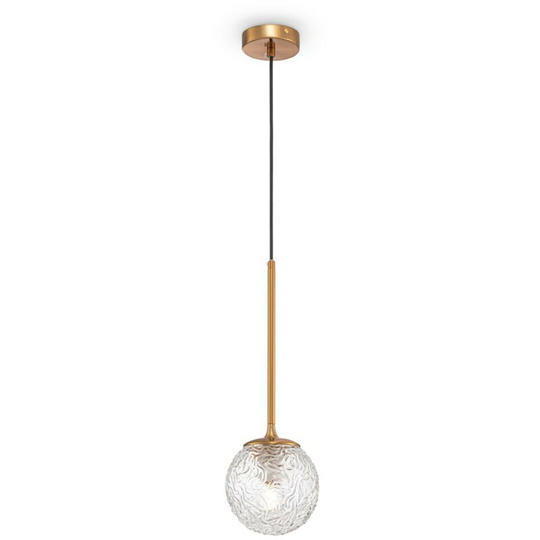 Maytoni Modern - Ligero Modern Ligero Brass Pendant Ceiling Light Glass Shade