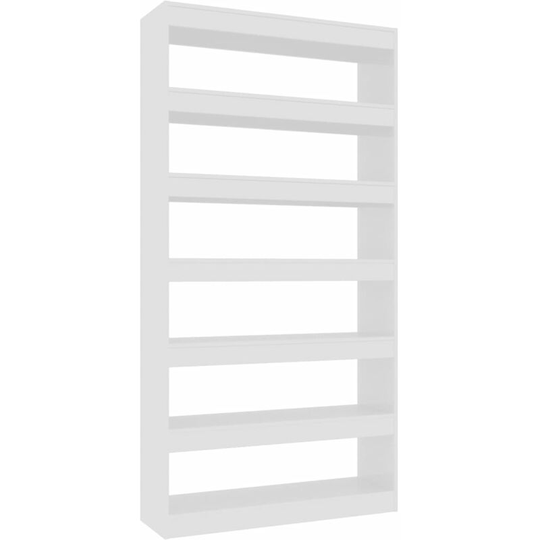 Book Cabinet/Room Divider High Gloss White 100x30x198 cm Engineered wood Vidaxl White
