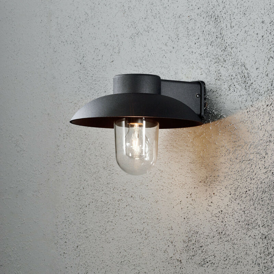 Konstsmide Mani Outdoor Classic Dome Wall Light Matt Black Max Watt 1x 60, E27, IP44