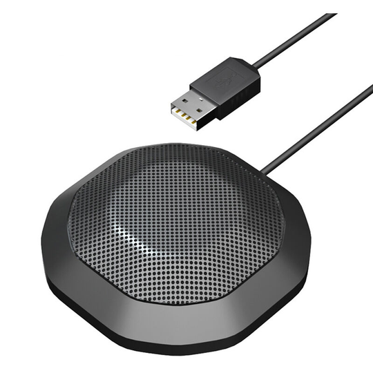 Asupermall - Portable usb Conference Microphone 360¡ã Omnidirectional Condenser Computer pc Mic with Touch Mute Plug and Play Compatible with Windows