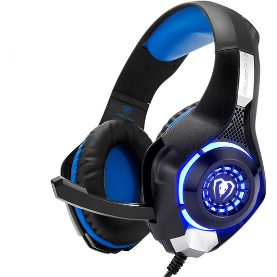 Gdrhvfd - Ps4 Pc Xbox One Gaming Headset, Led Lighting Light Sound Sound Headset Headset With Microphone For Laptop Mac Tablet Tablet Blue