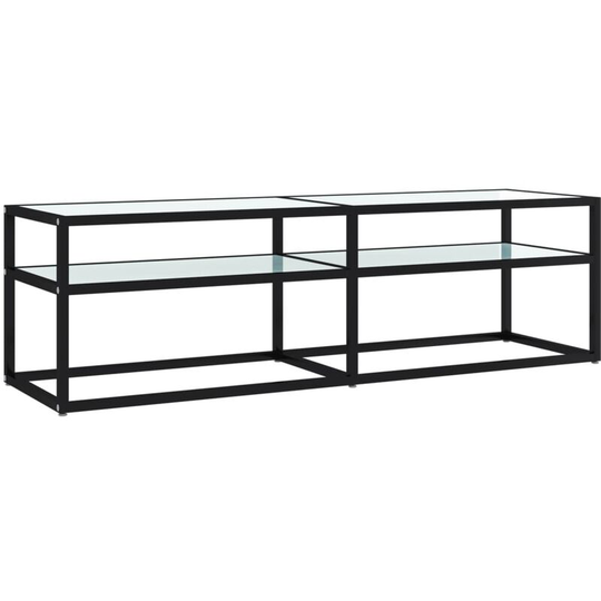 Tv Cabinet White Marble 140x40x40.5 cm Tempered Glass Vidaxl White