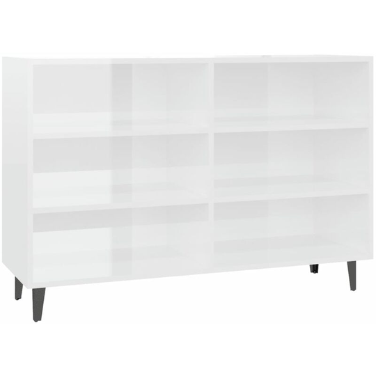 Sideboard High Gloss White 103.5x35x70 cm Engineered Wood Vidaxl White