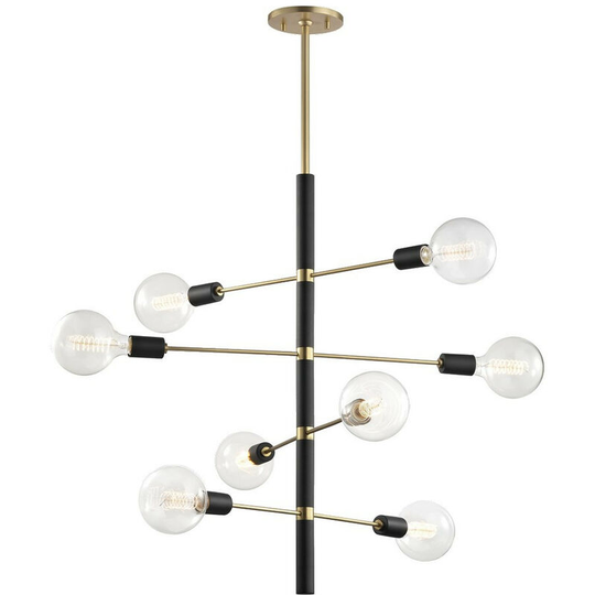 Hudson Valley Lighting - Astrid 8 Light Chandelier Brass, Black