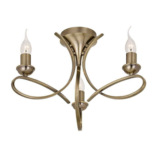 Penn 3-light ceiling light, brushed brass