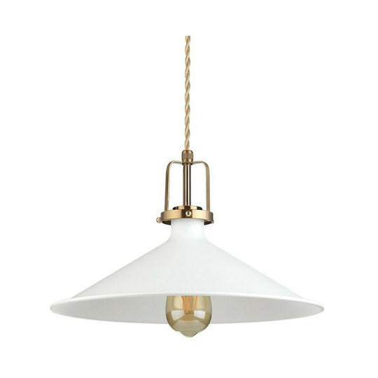 01ideallux - Eris-4 pendant light White metal 1 bulb 32cm
