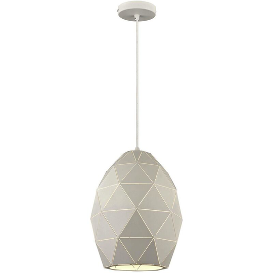 1 Light Ceiling Pendant White, E27 - Spring Lighting