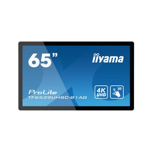 iiyama TF6539UHSC-B1AG interactive whiteboard 165.1 cm (65") 3840 x 2160 pixels Touchscreen Black USB