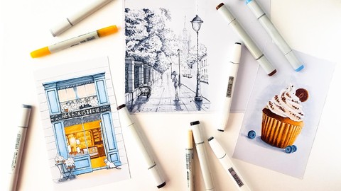 Sketching with markers