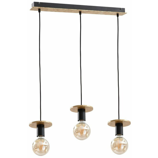 Keter Saturn Bar Pendant Ceiling Light Gold, 60cm, 3x E27