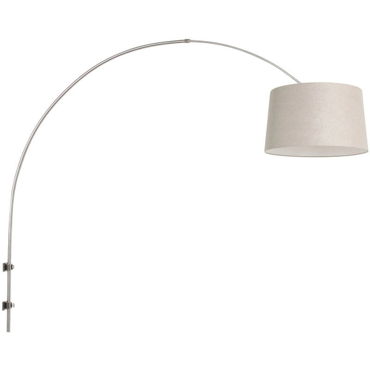 Sienna Sparkled Light Cylindrical Pendant Ceiling Light Brushed Steel, Grey Shade