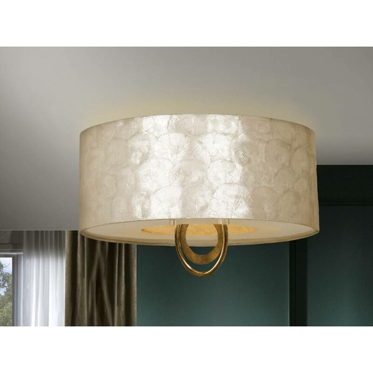 Schuller Ed - 4 Light Flush Ceiling Light Gold, E27