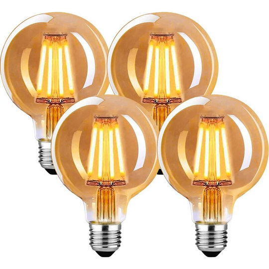 Aougo - Vintage E27 led Light Bulb, Dimmable 4W G80 Vintage E27 Light Bulb, 2700K Warm White E27 Vintage Light Bulb, Vintage led Light Bulb Ideal for