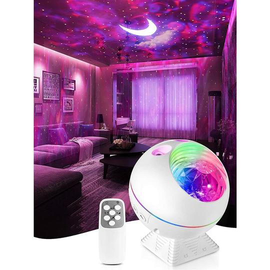 Monly - Starry Sky Projector for Kids Baby,LED Night Light Planetarium Galaxy Lamp,Car Bedroom Living Room Decoration, Atmosphere Wave Light,Relaxing