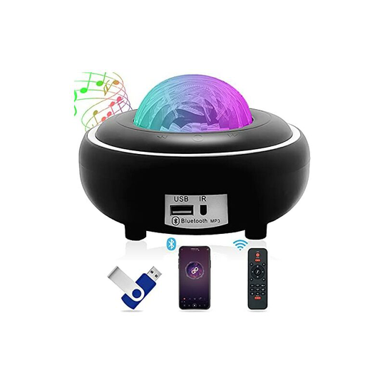 Projector for Bedroom Ocean Galaxy Light Projector Night Light Projector with Galaxy led Projector Bluetooth Music Speaker for Baby Room