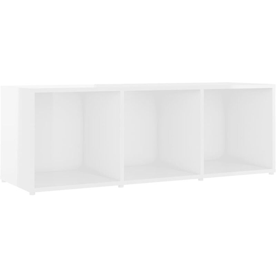 Tv Cabinet High Gloss White 107x35x37 cm Engineered Wood Vidaxl White