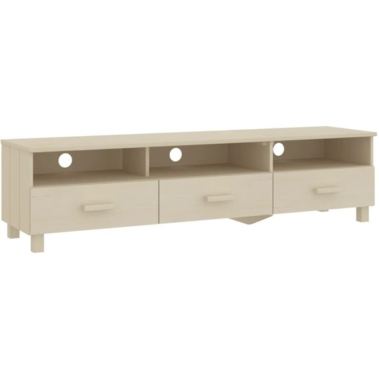 Tv Cabinet Honey Brown 158x40x40 cm Solid Wood Pine Vidaxl Brown