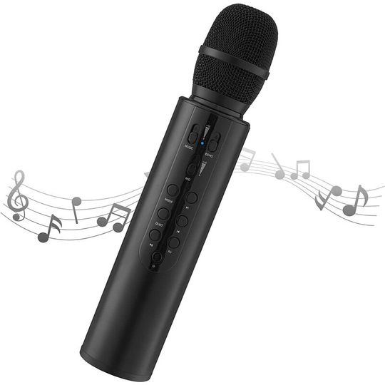 FVO - Karaoke Wireless Microphone Portable Bluetooth Speaker Mic, Wireless Microphones Karaoke Machine Home ktv Player Compatible with Android and