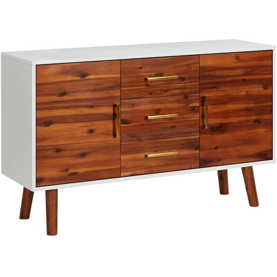 Sideboard 110x35x70 cm Solid Acacia Wood and mdf Vidaxl Brown