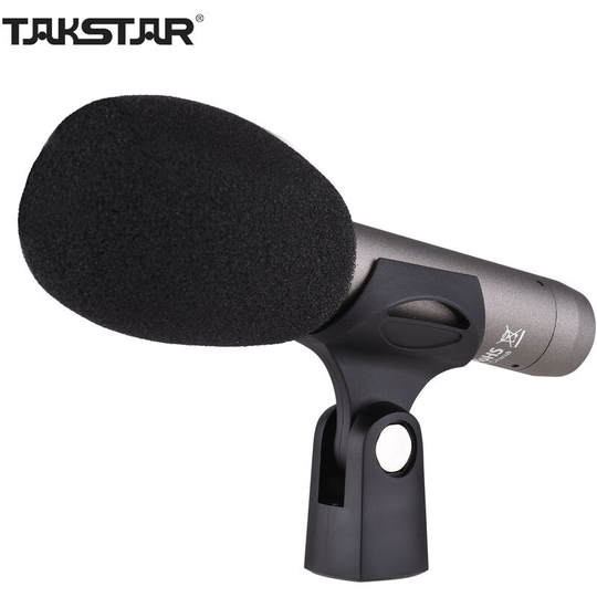 Takstar - CM-60 Professional Condenser Microphone xlr Cardioid?Mic 48V Phantom Power Supply for Studio Recording Broadcasting Stage Performance