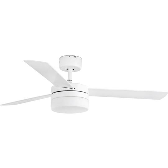 Faro Panay 2 Light Medium Ceiling Fan White, Maple with Light, E14