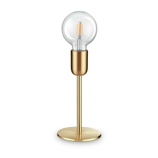 Ideal Lux microphone - Indoor Table Lamp 1 Light Brass Satin, E27