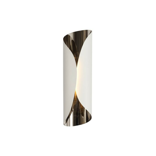 Wall Lamp, 1 x 7W led, 3000K, 700lm, Sand White, Polished Chrome - Luminosa Lighting