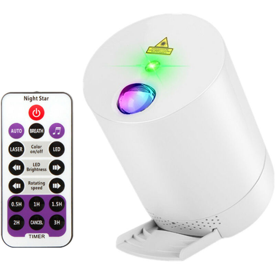 Bearsu - Starry Sky Projector, Ocean Wave Galaxy Lamp with Remote Control, Nebula Kids Room Adjustable Speed Brightness, Starry Sky Projector, led