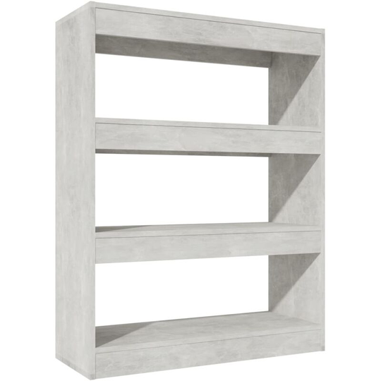 Book Cabinet/Room Divider Concrete Grey 80x30x103 cm Engineered wood Vidaxl Grey