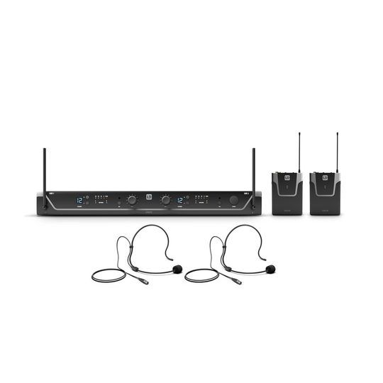 LD Systems U308 BPH 2 Dual Headset Wireless Microphone System