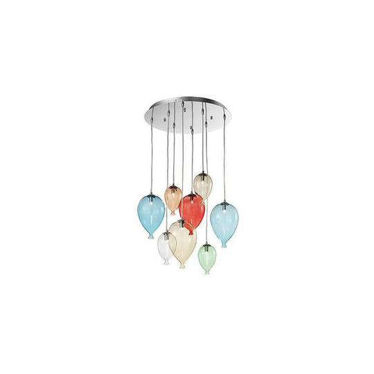 Ideal Lux Clown - 8 Light Medium Balloon Cluster Pendant Multi-coloured, G9