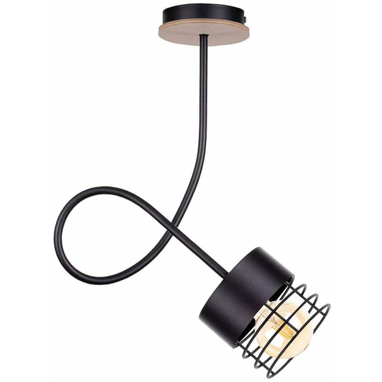 Keter Casa Slim Pendant Ceiling Light Black, Wood, 25cm, 1x E27