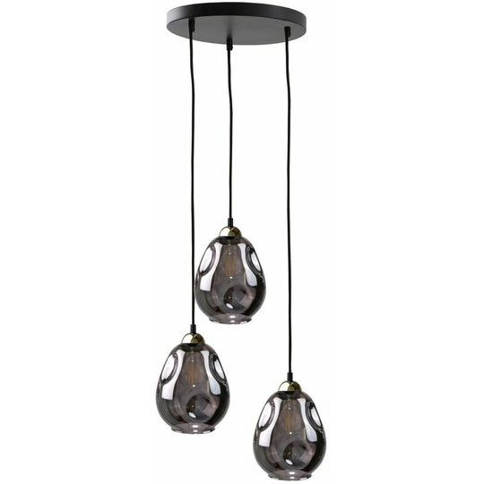 Keter Loki Cluster Pendant Ceiling Light Black, 30cm, 3x E27