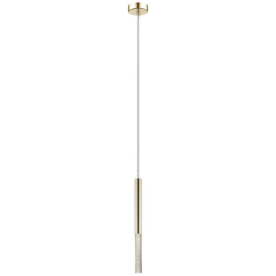 Zumaline Lighting - Zumaline One Integrated led Pendant Ceiling Light, French Gold, Clear, 3000K, 450Lm