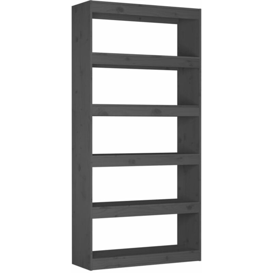 Book Cabinet/Room Divider Grey 80x30x167.4 cm Solid Wood Pine Vidaxl Grey