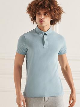 Superdry Studios Polo Shirt - Light Blue, Light Blue, Size L, Men