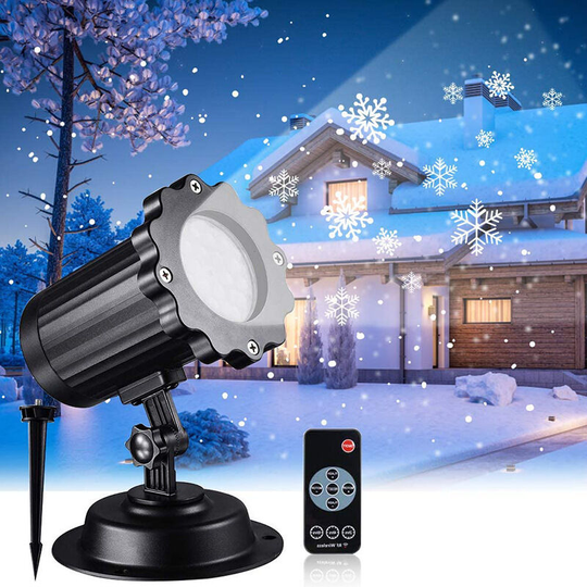 Led Projector, Outdoor Christmas Projector, Snowflake Projector with Remote Timer, IP65 Waterproof for Christmas Decoration